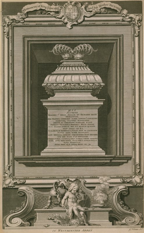 Prinserne i tårnmonumentet af George Vertue