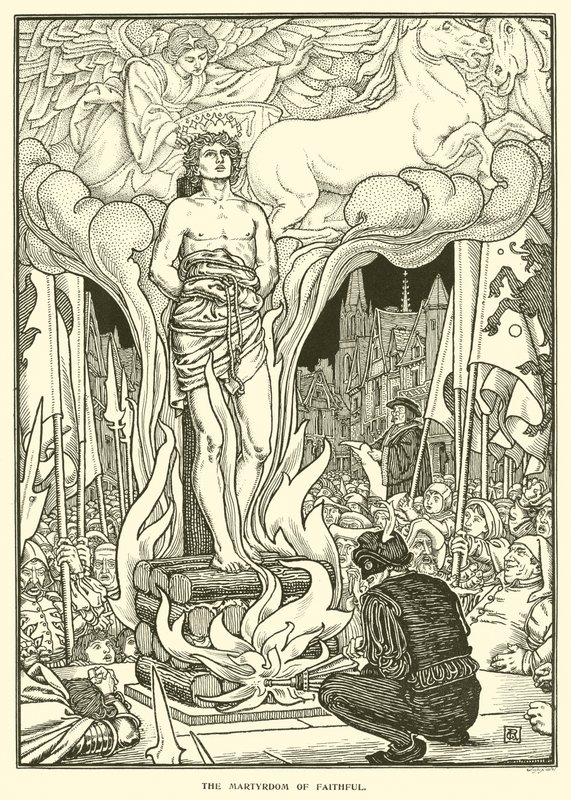 De trofastes martyrium (gravering) af George Woolliscroft Rhead