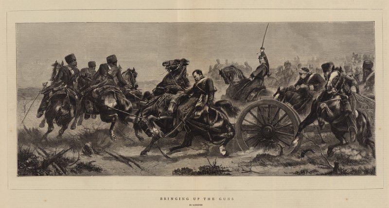 Bringing up the Guns (gravering) af German School