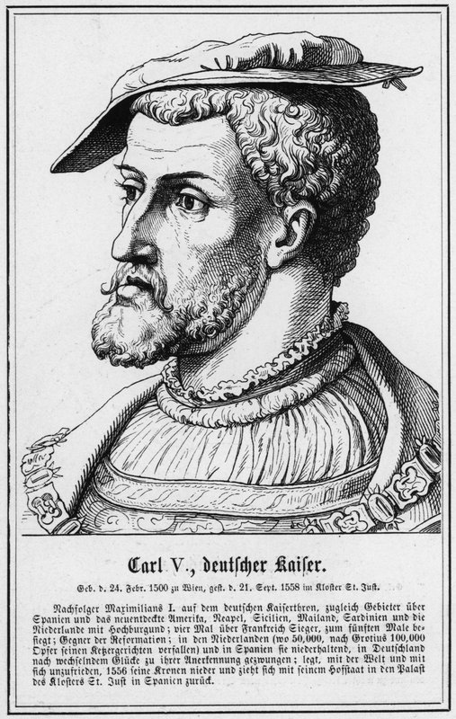 Carl V, Deutscher Kaiser (gravering) af German School