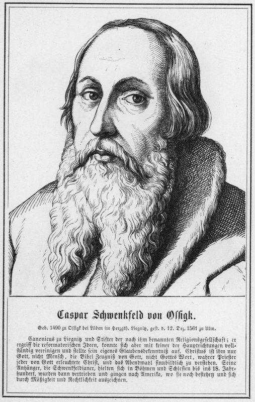 Caspar Schwenkfeld von Ossigk (gravering) af German School
