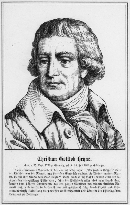 Christian Gottlob Heyne (gravering) af German School