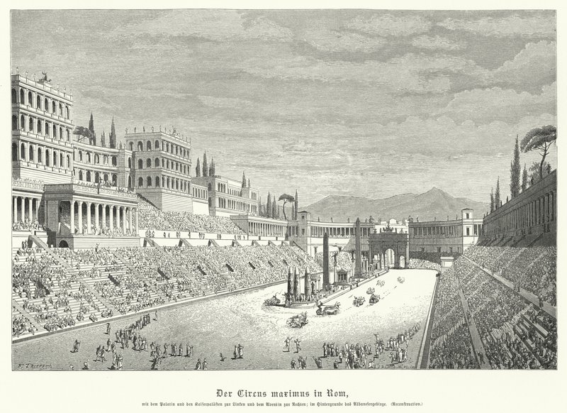 Circus Maximus, Rom (gravering) af German School