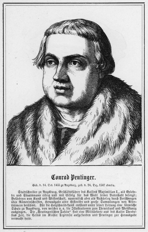 Conrad Peutinger (gravering) af German School