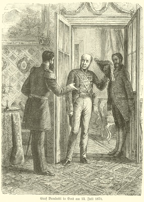 Count Benedetti at Ems, 13 July 1870  af German School