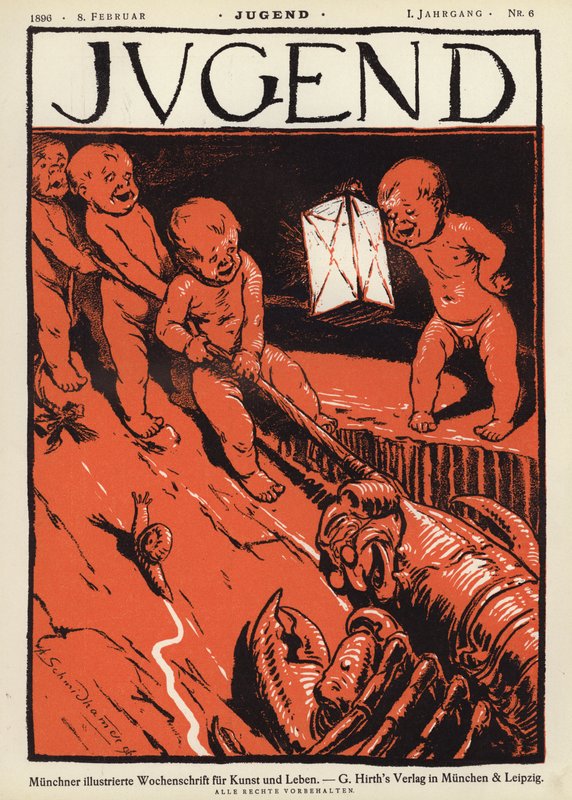 Forsideillustration til magasinet Jugend af German School