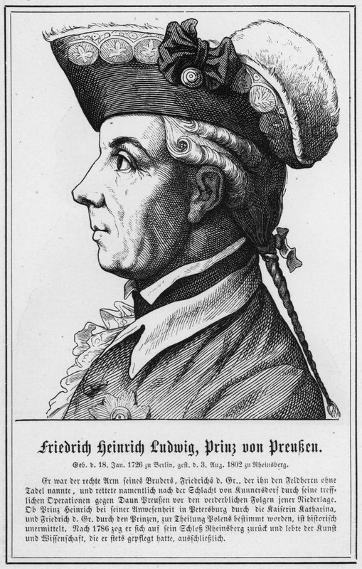 Friedrich Heinrich Ludwig, Prins af Preussen (gravering) af German School