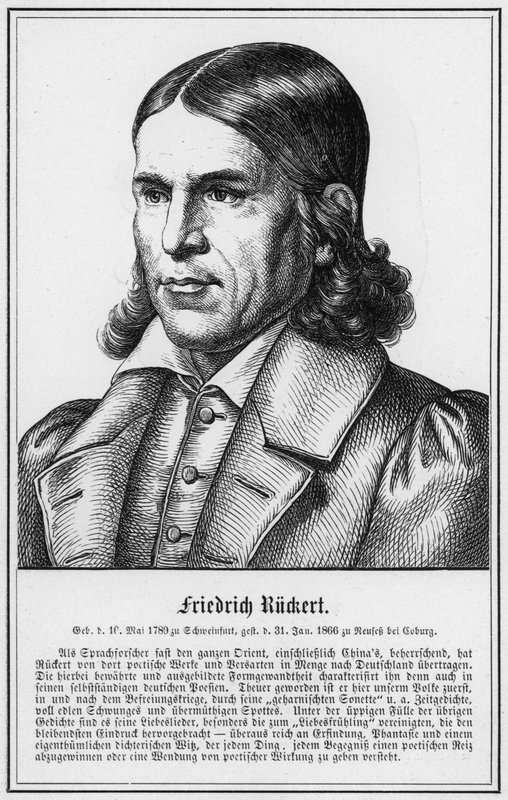 Friedrich Ruckert (gravering) af German School