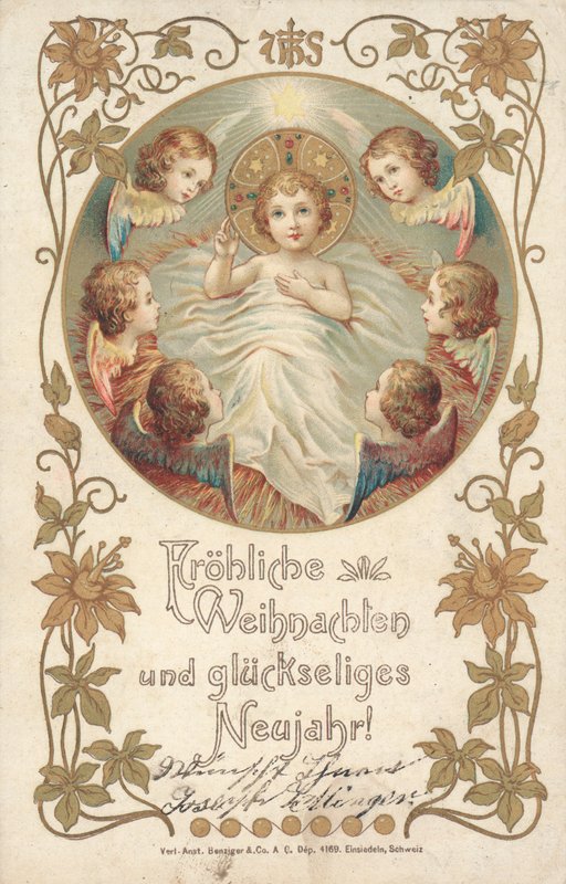 Saksalainen joulukortti (väri litho) af German School