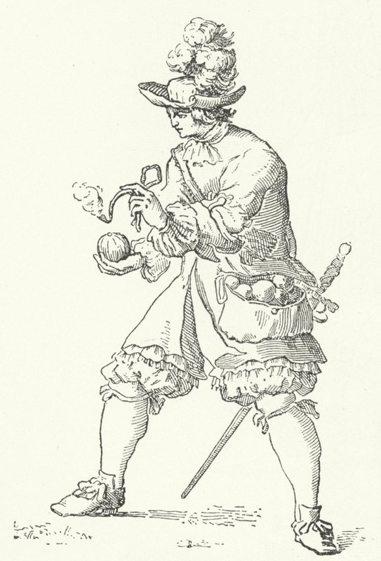 Grenadier med en håndgranat af German School