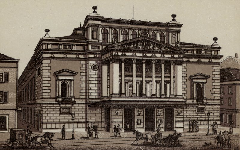 Hamborg: Stadt-Theater, Teatret (litho) af German School