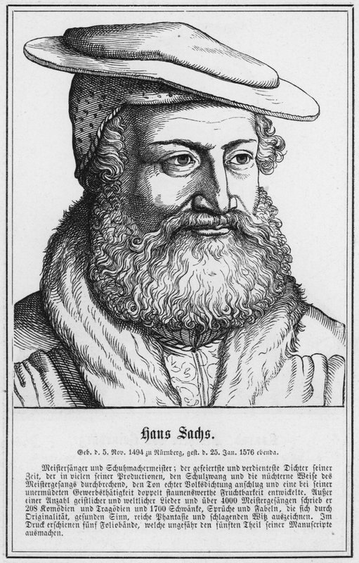 Hans Sachs (gravering) af German School