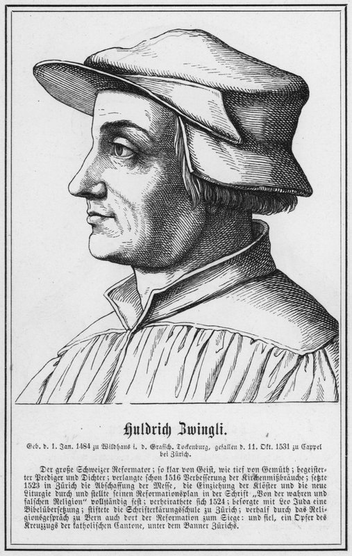 Huldrych Zwingli (gravering) af German School
