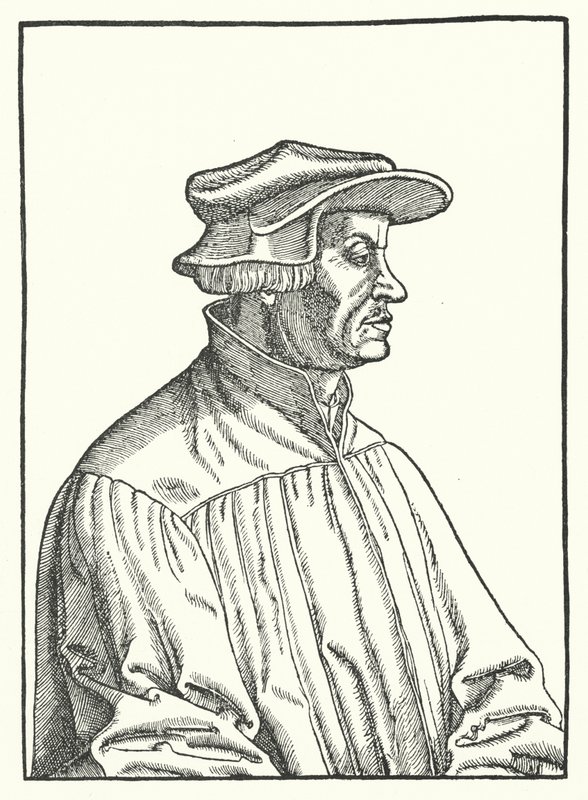 Huldrych Zwingli, schweizisk protestantisk reformator (gravering) af German School
