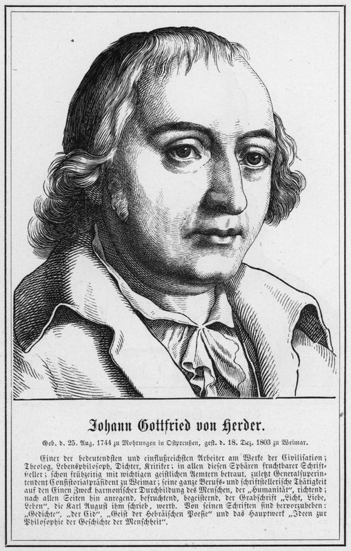 Johann Gottfried von Herder (gravering) af German School
