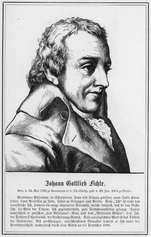 Johann Gottlieb Fichte (gravering) af German School
