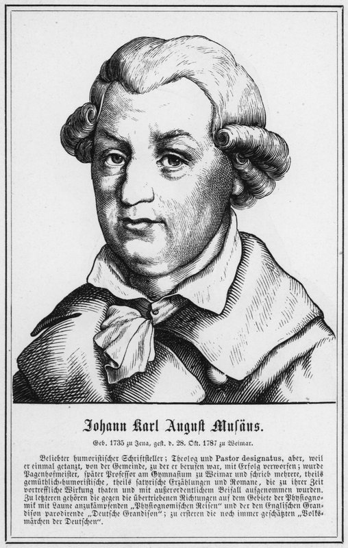 Johann Karl August Musaus (gravering) af German School