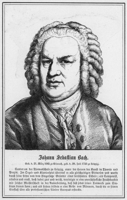 Johann Sebastian Bach (gravering) af German School