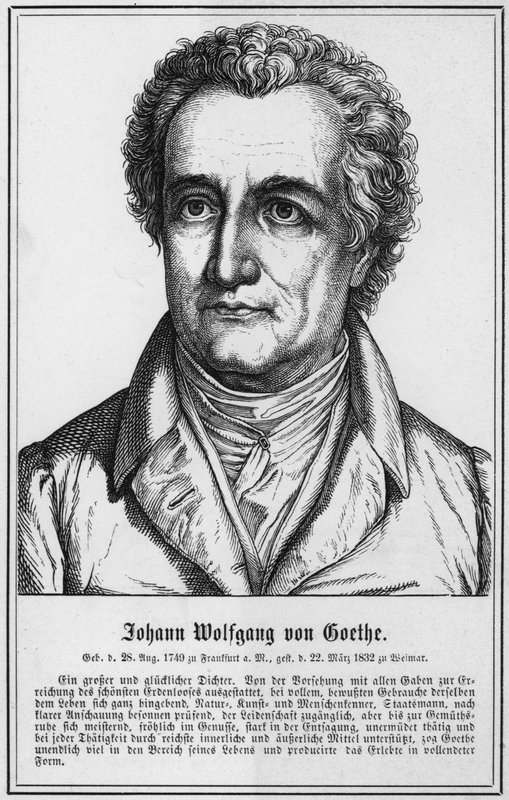 Johann Wolfgang von Goethe (gravering) af German School