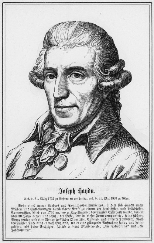 Joseph Haydn (gravering) af German School