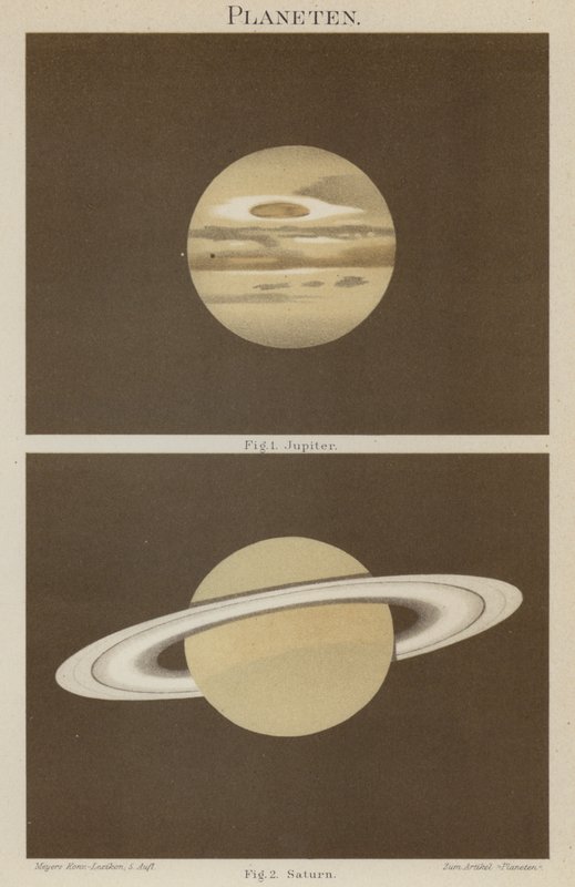 Jupiter og Saturn af German School