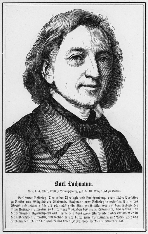 Karl Lachmann (gravering) af German School