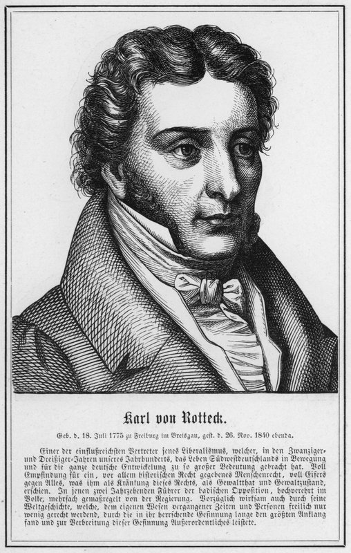 Karl von Rotteck (gravering) af German School