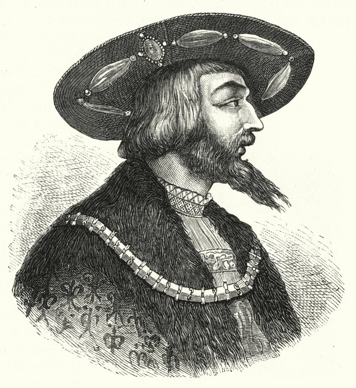 Kong Ludvig II af Ungarn (gravering) af German School