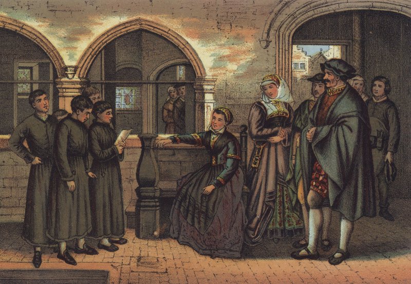 Martin Luther som kordreng (chromolitho) af German School