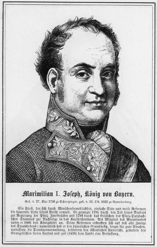 Maximilian I Joseph, Konig von Bayern (gravering) af German School