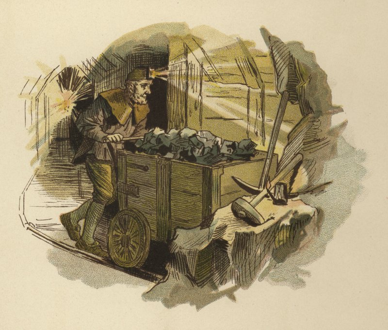 Miner (farve litho) af German School