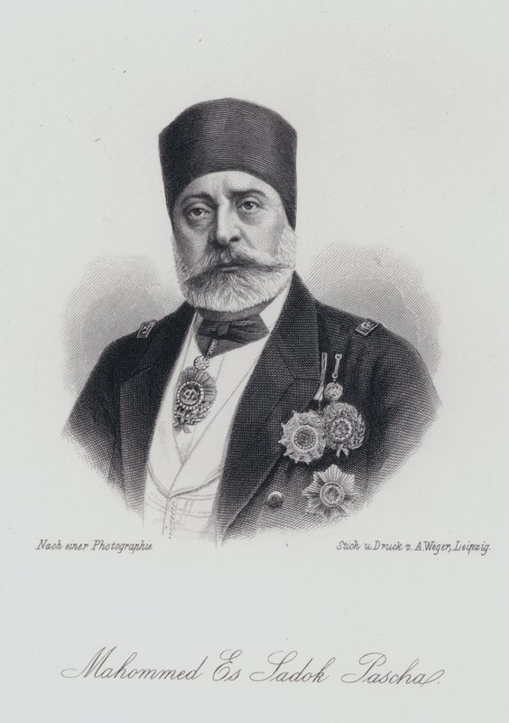 Muhammad III as-Sadiq, Bey of Tunis (gravering) af German School