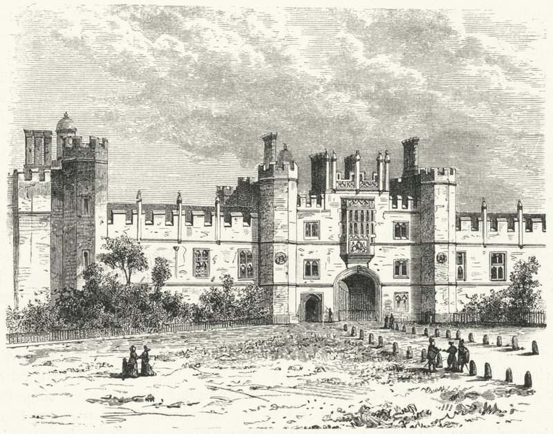 Palace of Whitehall, London (gravering) af German School