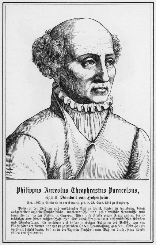 Philippus Aureolus Theophrastus Paracelsus (gravering) af German School