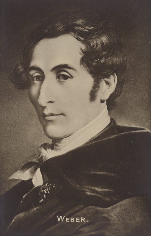 Portræt af Carl Maria von Weber af German School
