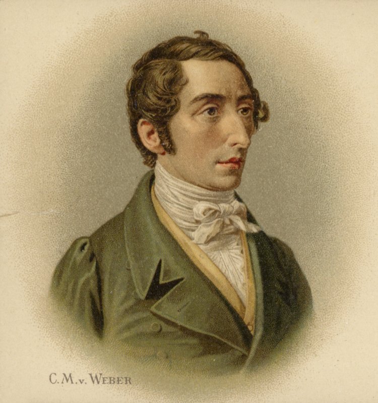 Portræt af Carl Maria von Weber af German School