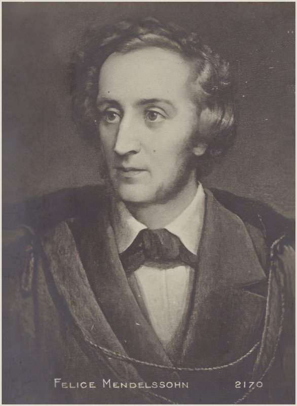Portræt af Felix Mendelssohn af German School