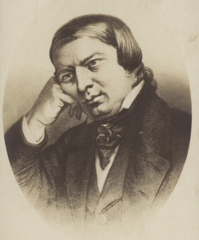 Portræt af Robert Schumann af German School