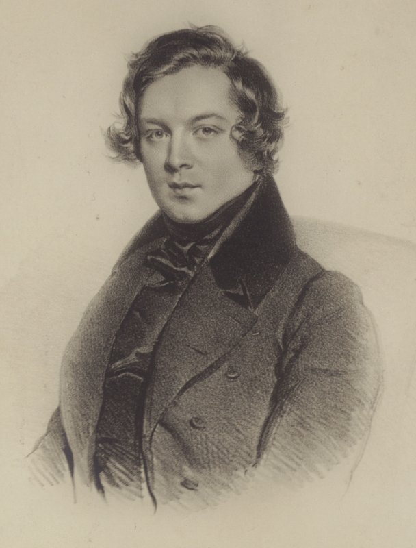Portræt af Robert Schumann af German School