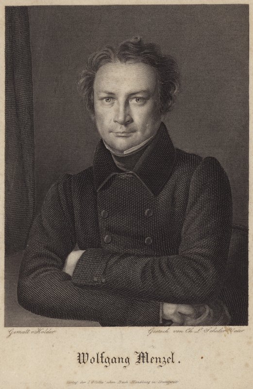 Portræt af Wolfgang Menzel af German School