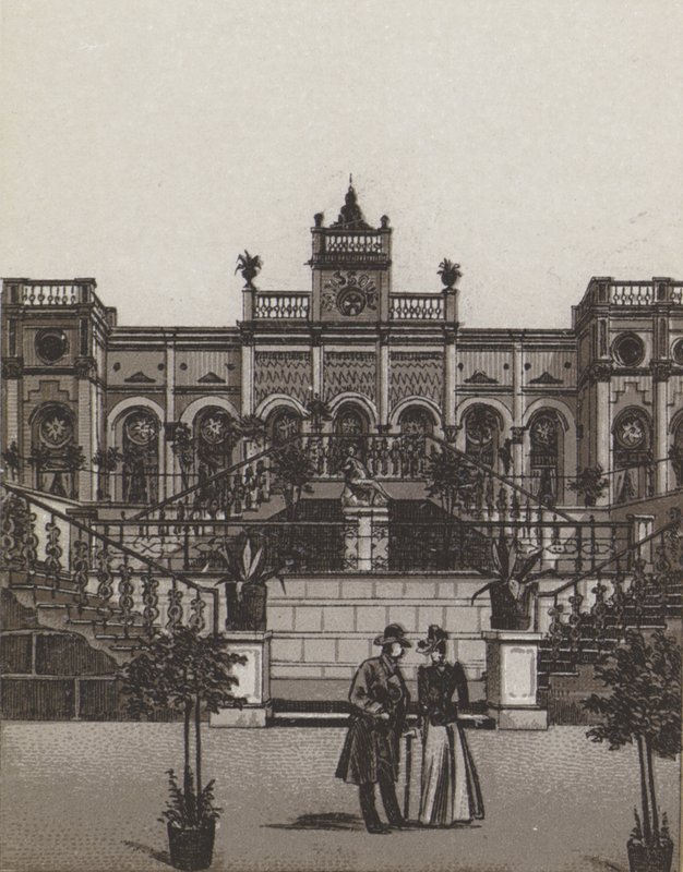 Sans Souci (litho) af German School