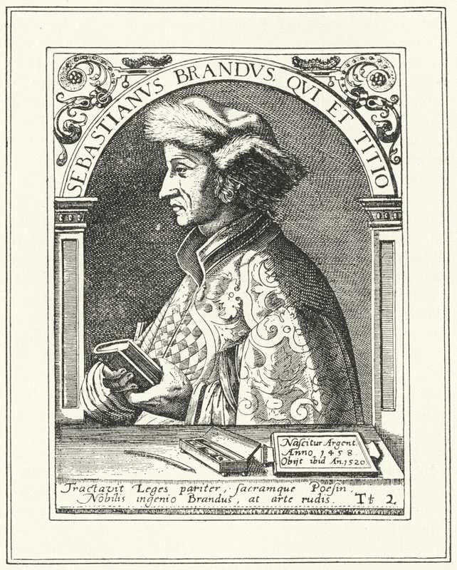Sebastian Brant, tysk humanist og satiriker (gravering) af German School