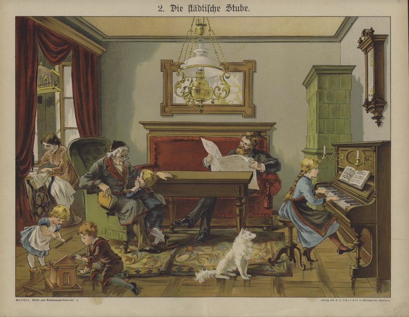 Stue i byen (farve litho) af German School