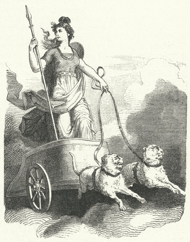 Den nordiske gudinde Freyja (gravering) af German School