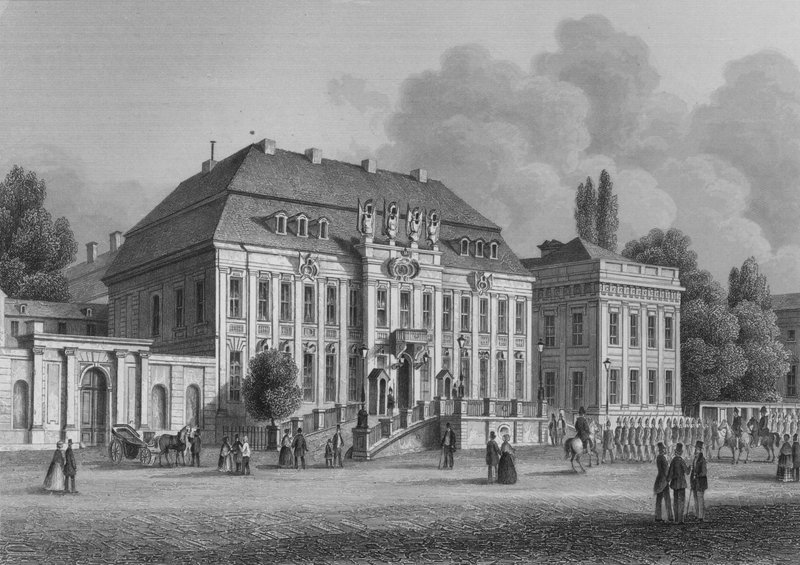 Det kongelige palads, Berlin (stålgravering) af German School