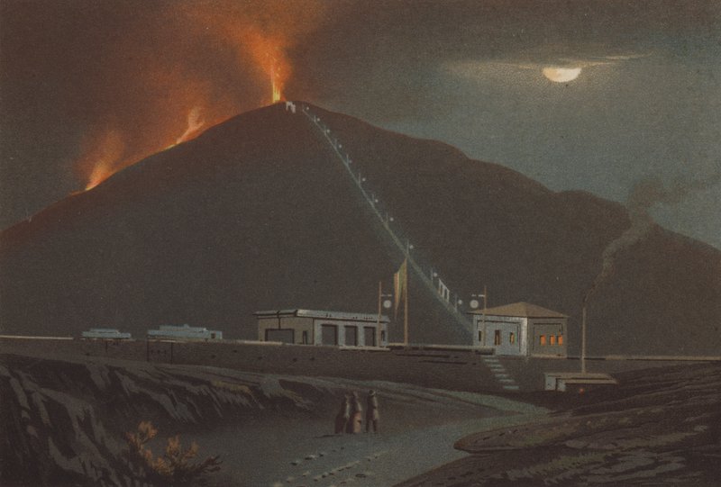 Vesuv i udbrud, 1880 af German School