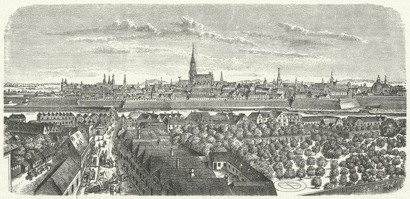 Wien i midten af det 17. århundrede (gravering) af German School