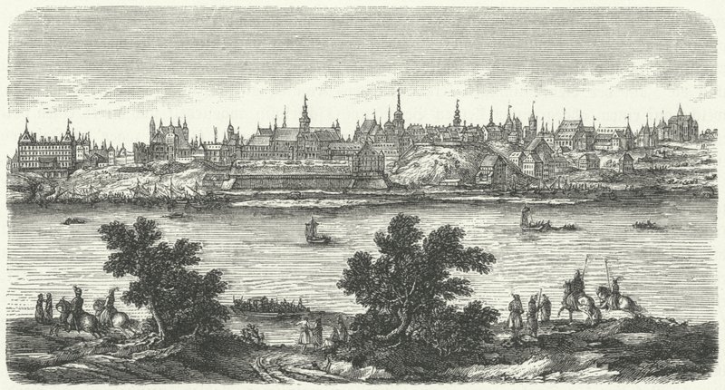 Warszawa i det 17. århundrede (gravering) af German School