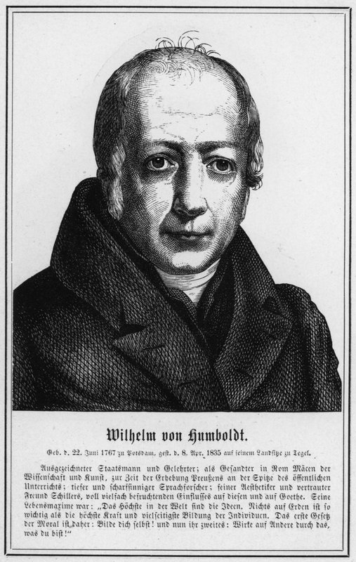 Wilhelm von Humboldt (gravering) af German School