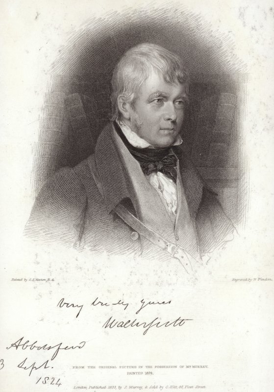 Portræt af Sir Walter Scott af Gilbert Stuart Newton